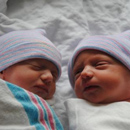Alexis Lauve and Paige Romas The girls were born September 5th and weighed 4 lbs 15 oz and 5lbs 11oz. We are all home and the girls are packing on the pounds.