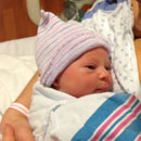 Cole Avram arrived at 4:50 pm on 2/23, weighing 7 lbs, 9 oz. Cole, Dan and I are doing great and enjoying every second with our new bundle of joy.